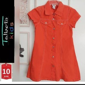 🎁 10/$25 Talbots button up dress  orange _ size 10